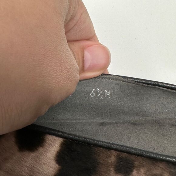 Stuart Weitzman Ponyhair Animal Print Flats With Bow Size 6.5 - Picture 8 of 15